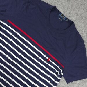 Polo Ralph‎ Lauren Striped T-Shirt Custom Slim Fit Tee Mens Size L
